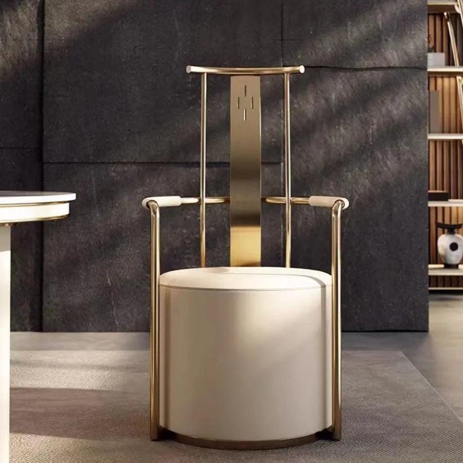 Unique Dining Chair Trendy High Back Luxury Bar Party Office Decor Wedding Events Armchair Armrests Chaisse Nordic Furniture - Pacisia