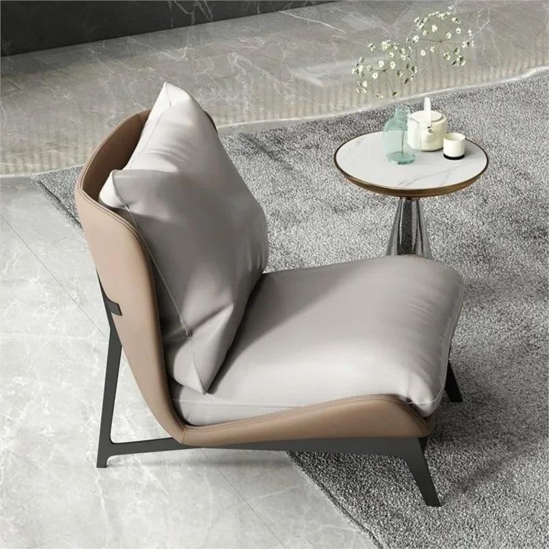 Nordic Single Sofa Chair Sofa Modern Minimalist Design Art Balcony Leisure Light Luxury Latex Internet Celebrity Style Lazy Sofa - Pacisia