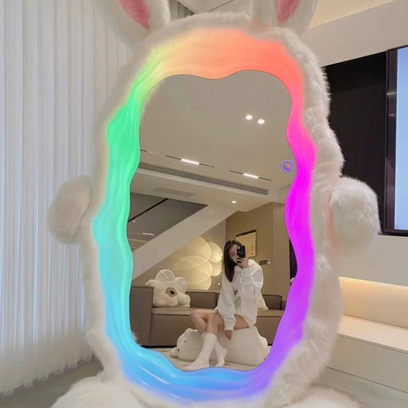 Wall Room Accessories Mirror Aesthetic Bedroom Large Mirrors Cute Home Dressing Lights Full Body Customize Room Decoration - Pacisia