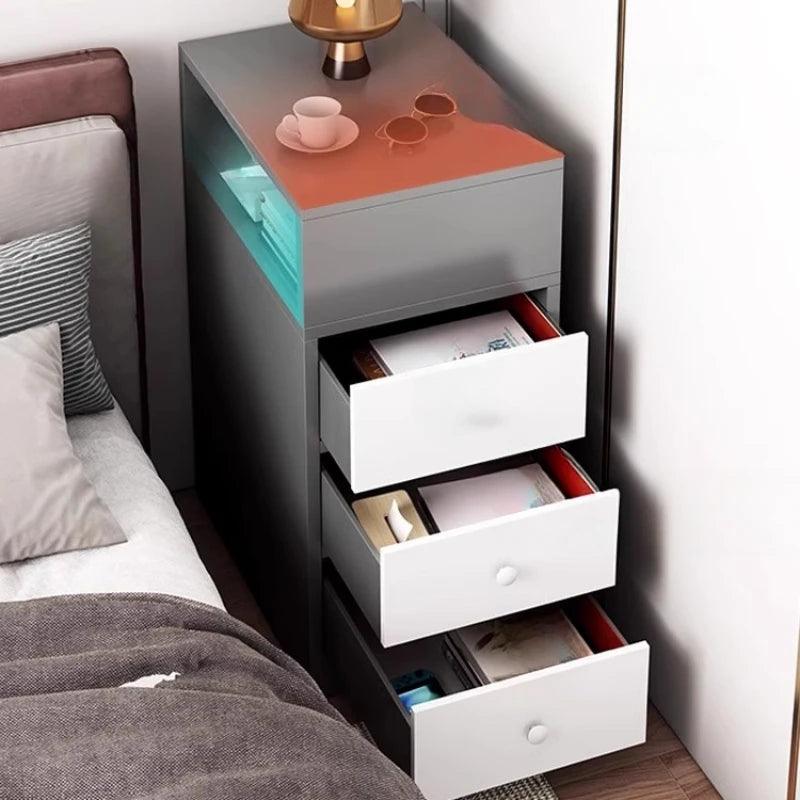 Cute Storage Nightstands Mobile Bedroom Nordic Mini Small Smart Bedside Table Multifunctional Luxury Nachttisch Home Furniture - Pacisia