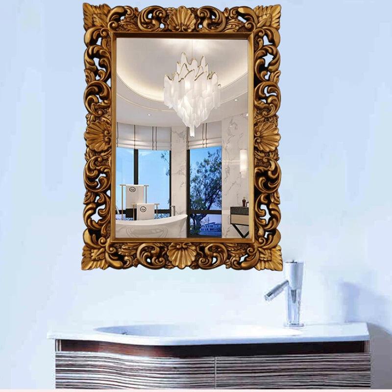 Decorative Mirror Wall Hanging Squares Glass Large Cosmetic Bathroom Decorative Mirror Makeup Miroir Mural Home Decoration - Pacisia