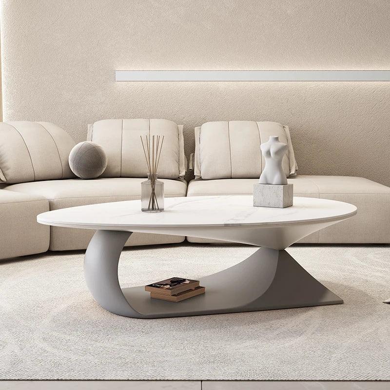 Oval Modern Coffee Table Luxury Irregular Organiser Outdoor Center Coffee Table Mesa Lateral Hotel Mesa Auxiliar Salon Furniture - Pacisia