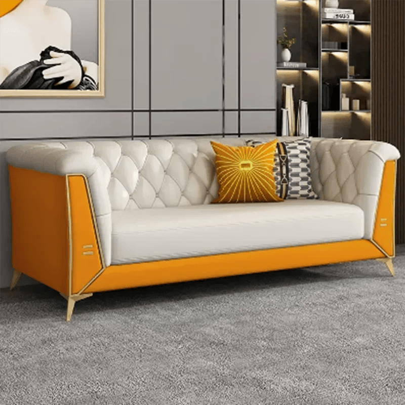 Modern Corner Living Room Sofa Leather Nordic European Living Room Sofa Prefabricated Oturma Odası Kanepeleri Furniture ZY50SF - Pacisia