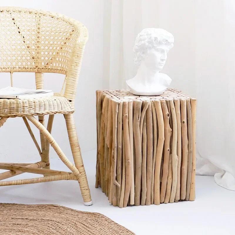 Sofa Side Table Light Luxury Solid Wood Simple Modern Mini Log Coffee Table Bay Window Mobile Stolik Kawowy Home Furniture - Pacisia