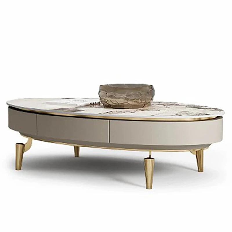 Side Luxury Coffee Table Multifunction Desk Nordic Round Dressing Coffee Table Storage Mesas De Centro Para Sala Home Furniture - Pacisia
