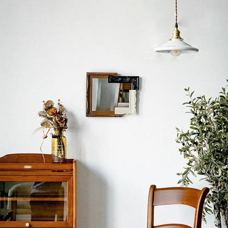 Rectangle Asymmetric Mirrors Design Quality Makeup Aesthetic Mirrors Funky White Dekoracyjne Lustra Home Decoration Accessories - Pacisia