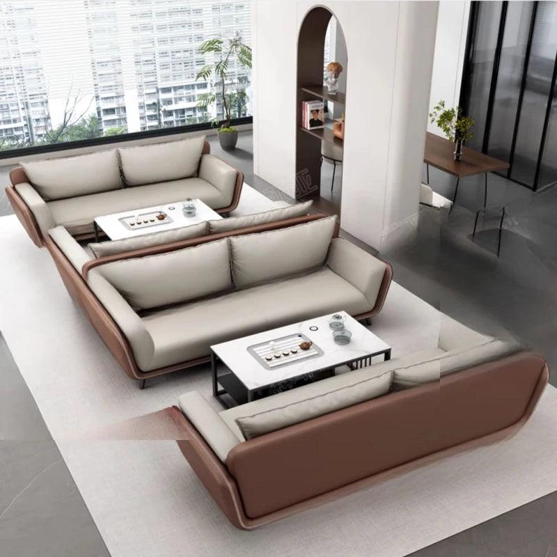 Waterproof Library Living Room Sofas Mid Century Floor Luxury Grande Sofas Anti Slip Armchair Canape Salon Prefabricated House - Pacisia