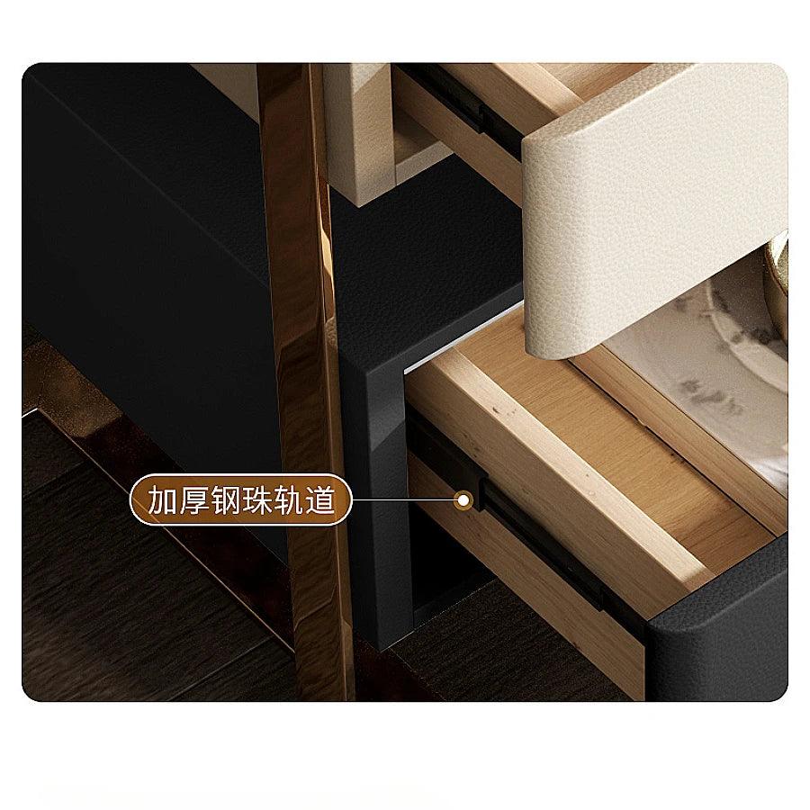 Nightstand Bedroom Furniture Light luxury Rock plateBedside Table household Wooden Side Bed Table mesita de noche Home Furniture - Pacisia