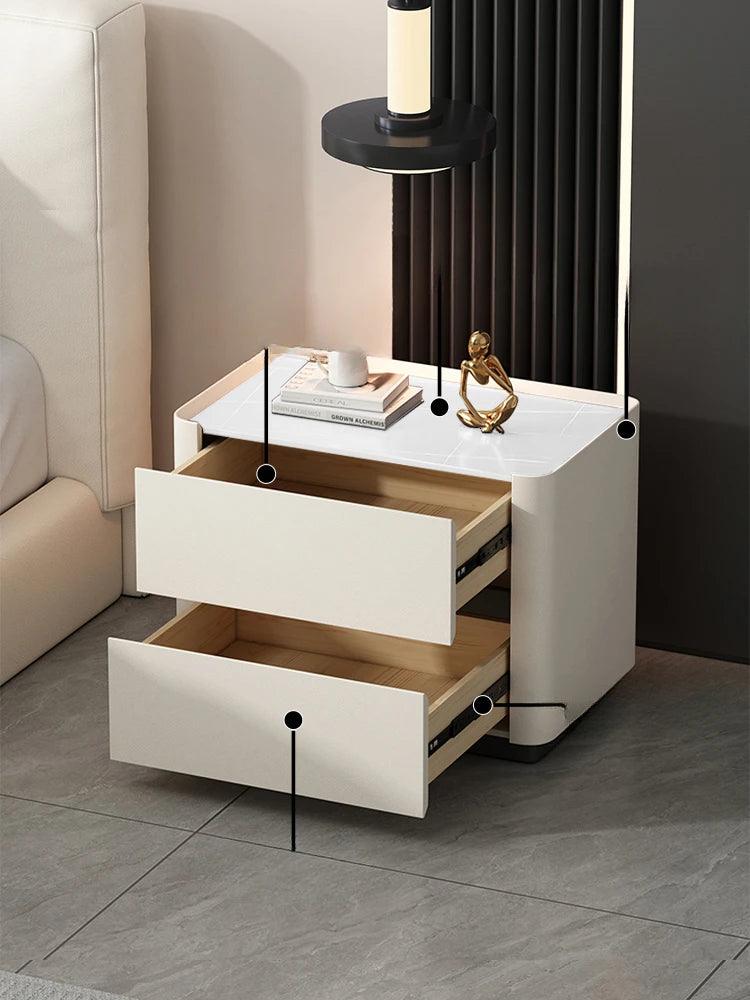 Modern Minimalist Bedside Bedroom Italian Design Drawers Luxury Unique Nightstands Mesitas De Noche Bedroom Furniture HYNT - Pacisia