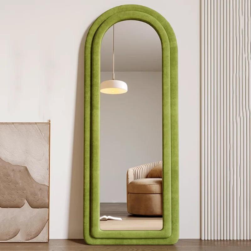 Personalized Full Body Kawaii Mirror Korean Office Girl Floor Living Room Mirror Wall Standing Cute Decoration Maison Home Decor - Pacisia