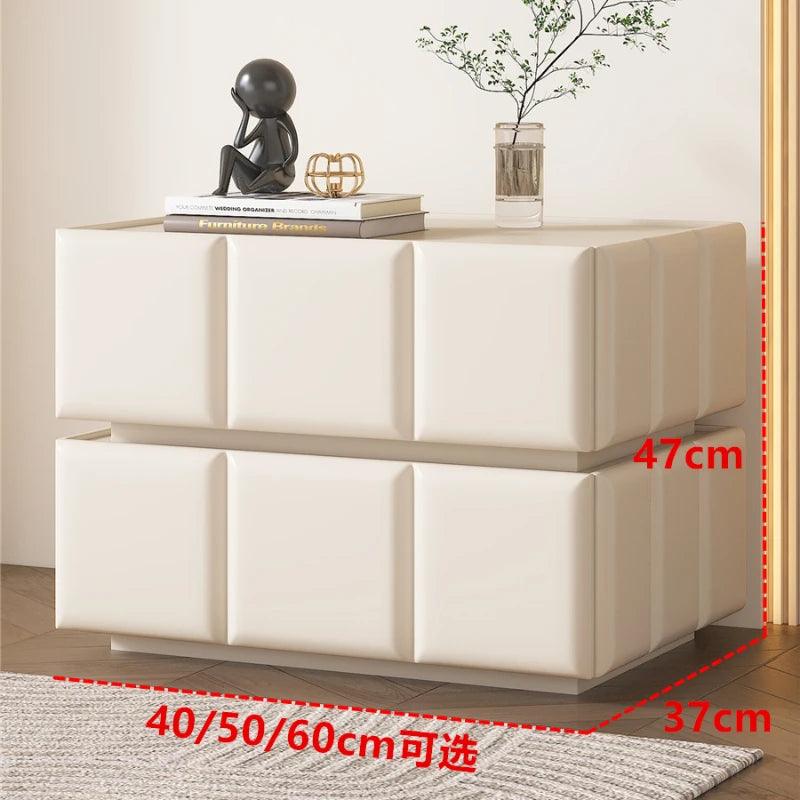 White Bedside Table Drawer Cabinet Desk Mini Nightstands Bedroom Tables Design Small Night Narrow Sengebord Nightstand Night - Pacisia