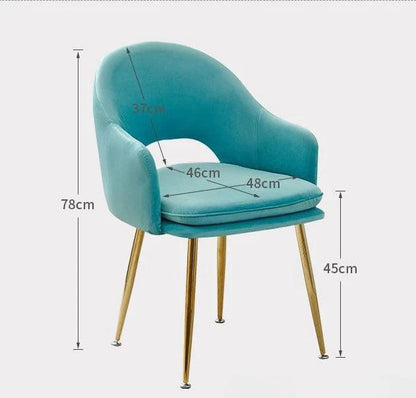 Minimalist Dining chair Home Nordic balcony bedroom desk chair backrest chair Makeup chair Nail leisure chair Modern - Pacisia