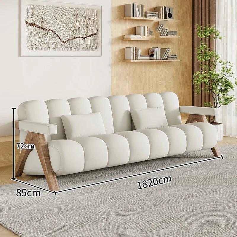 Home Floor Living Room Sofas Relaxing Wooden Green Living Room Sofas Brief Comfortable Muebles Para El Hogar Aesthetic Furniture - Pacisia