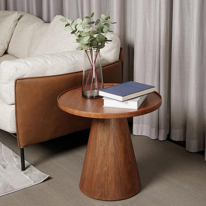 JOYLIVE Solid Wood Round Table Vintage Coffee Table Sofa Side Table Japanese Style Home Decoration 2022 New Dropshipping - Pacisia