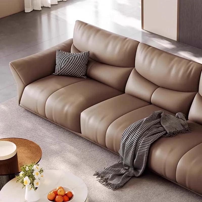 Genuine Leather Sofas Living Room Luxury Modern Elegant Sofa Minimalist Puff Salas Y Sofas Muebles Modernos Nordic Furniture - Pacisia