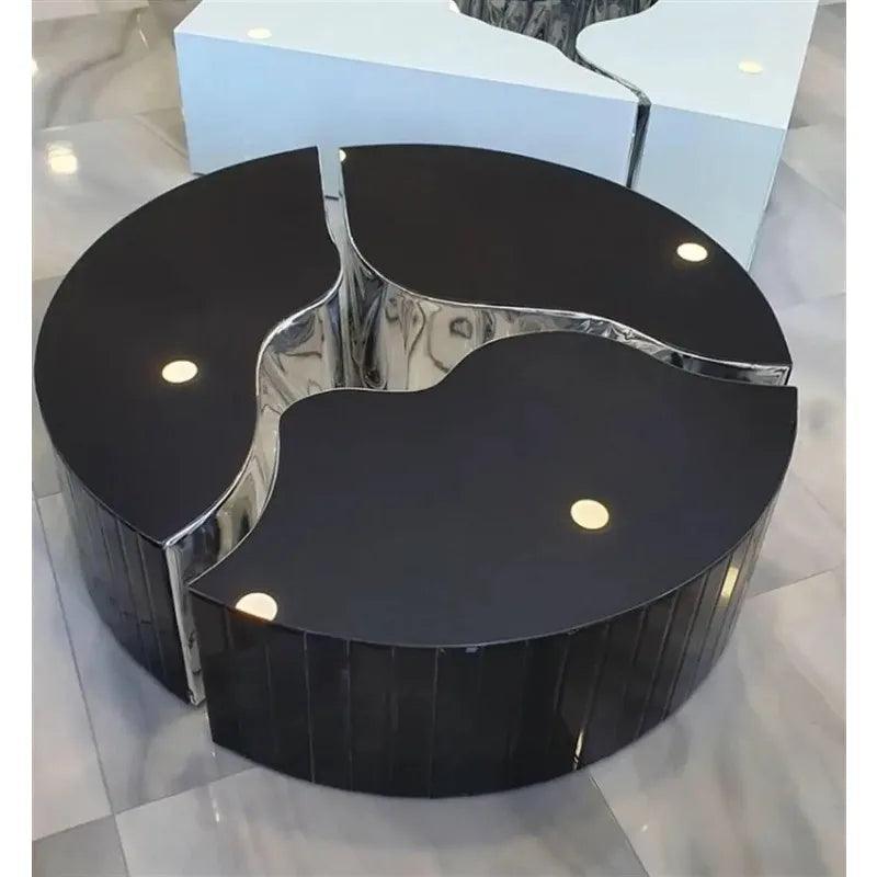 Latest design living room furniture luxury 3 pcs mirrored coffee table tea table end side table - Pacisia