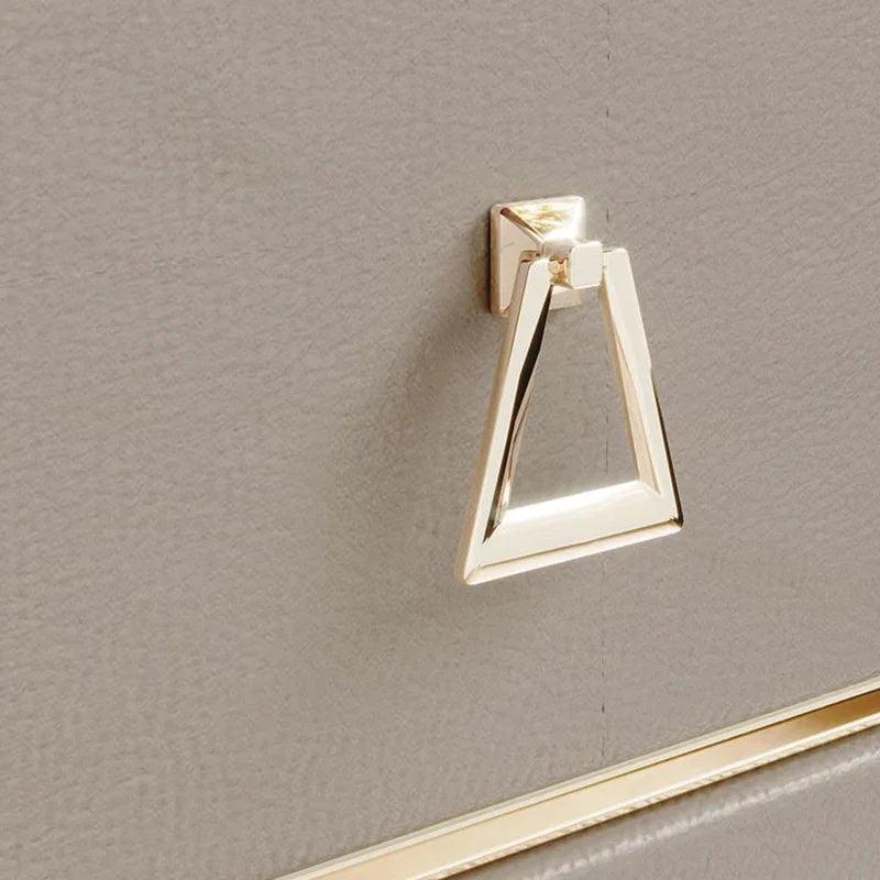 Gold Modern Nightstands Lamp Wireless Charging Smart Drawers Bedside Table Handle Living Room High Quality Mesilla Furniture - Pacisia