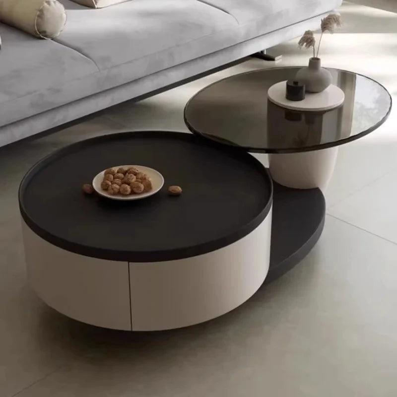 Luxury Nordic Coffee Tables Wood Round Design Living Room Coffee Tables Minimalist Modern Tavolino Da Salotto Home Furniture - Pacisia