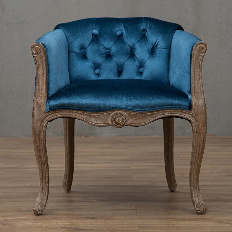 Joylove Leisure Sofa Chair Solid Wood Antique Study Chair European Hotel Dining Chair American Desk Single Balcony Chair - Pacisia