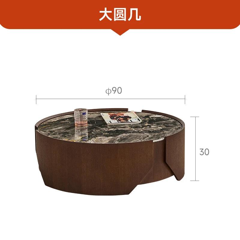 Luxury Living Room Coffee Table Round Mobile Tea Table Modern Design Console Table Basse Moderne Pour Salon Nordic Furniture - Pacisia