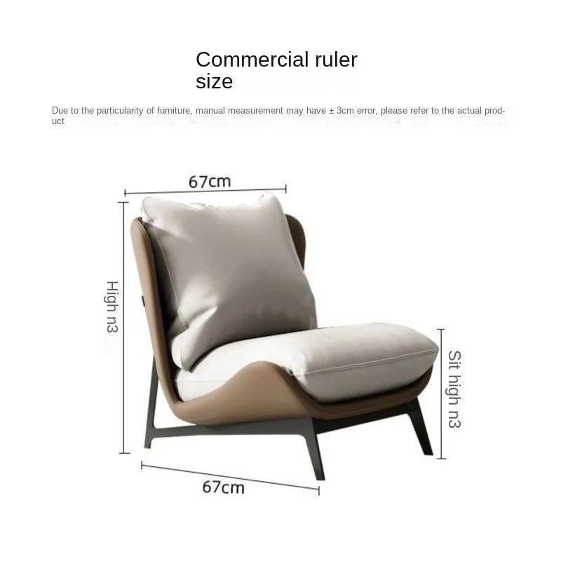 Nordic Single Sofa Chair Sofa Modern Minimalist Design Art Balcony Leisure Light Luxury Latex Internet Celebrity Style Lazy Sofa - Pacisia