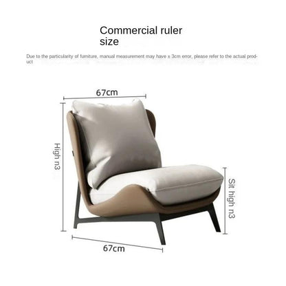 Nordic Single Sofa Chair Sofa Modern Minimalist Design Art Balcony Leisure Light Luxury Latex Internet Celebrity Style Lazy Sofa - Pacisia