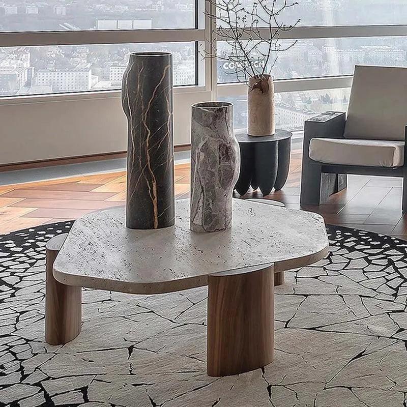 Luxury Designer Tabletop Coffee Table Organizer Living Room Simple Modern Tea Low Table Irregular Shape Couchtisch Furniture - Pacisia