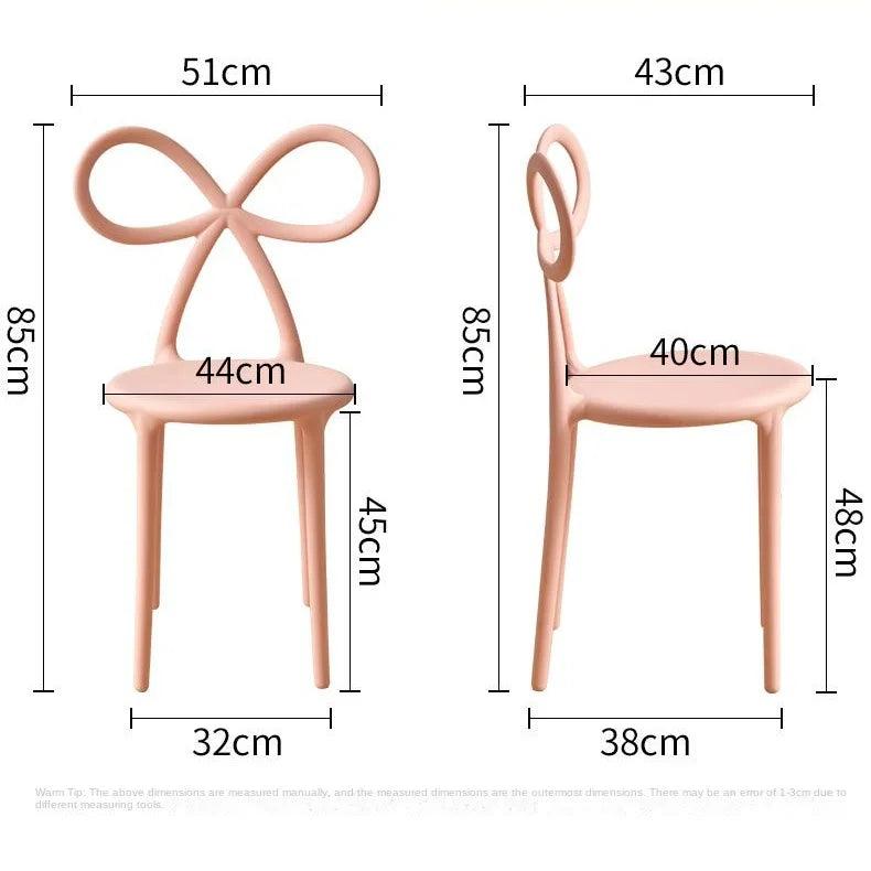 Nordic Butterfly chair plastic simple makeup chair household bedroom Girl Nail chair dressing stool - Pacisia