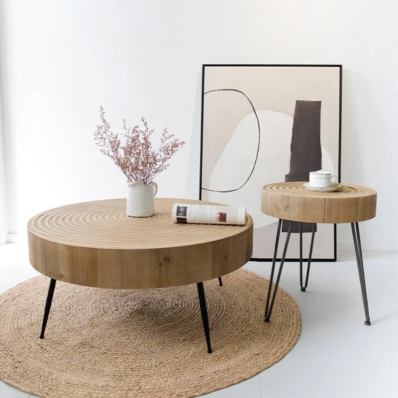 Vintage Premium Coffee Tables Aesthetic Design Space Saving Simple Side Table Round Unique Table Basse De Salon Furniture - Pacisia