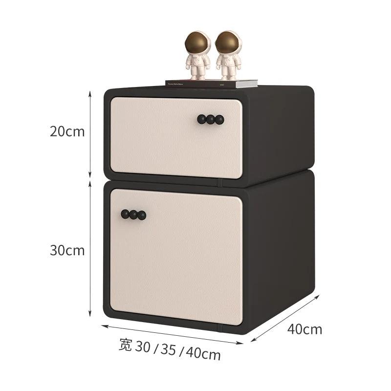 Cute Minimalist Nightstand Bedside Bedroom Cheap Hidden Storage Drawer Night Table Trendy Black Mesitas De Noche Furniture - Pacisia