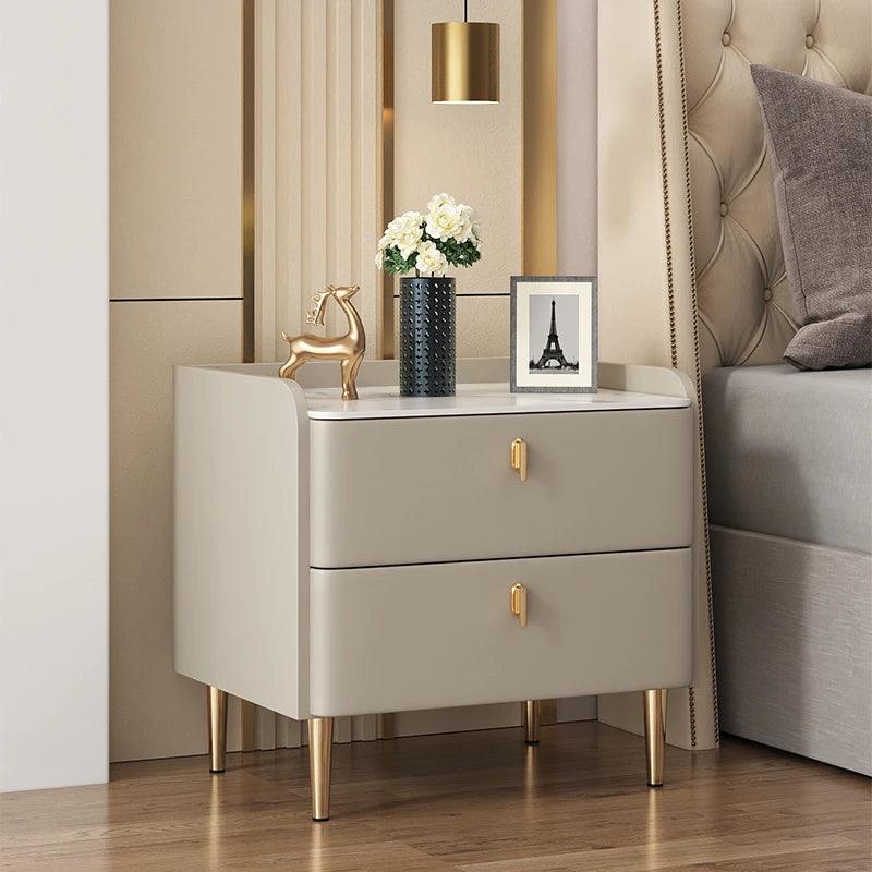 White Bedroom Night Table Nordic Minimalist Trendy Luxury Nightstands Plastic Drawer Articulos Para El Hogar Hotel Furniture - Pacisia