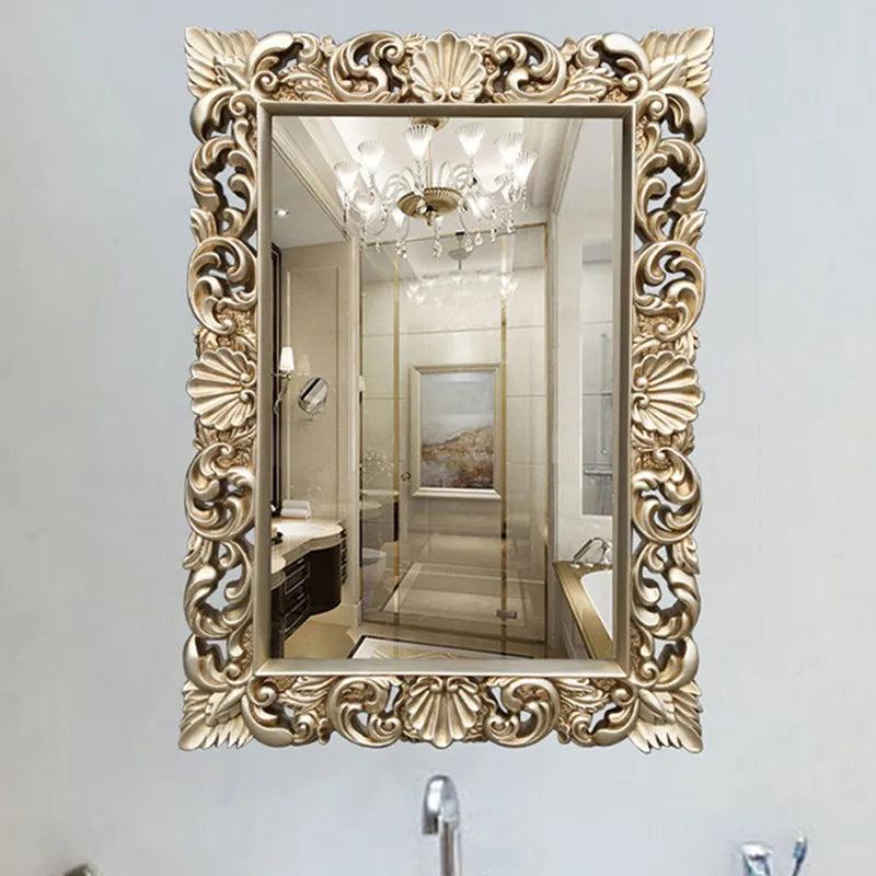 Decorative Mirror Wall Hanging Squares Glass Large Cosmetic Bathroom Decorative Mirror Makeup Miroir Mural Home Decoration - Pacisia