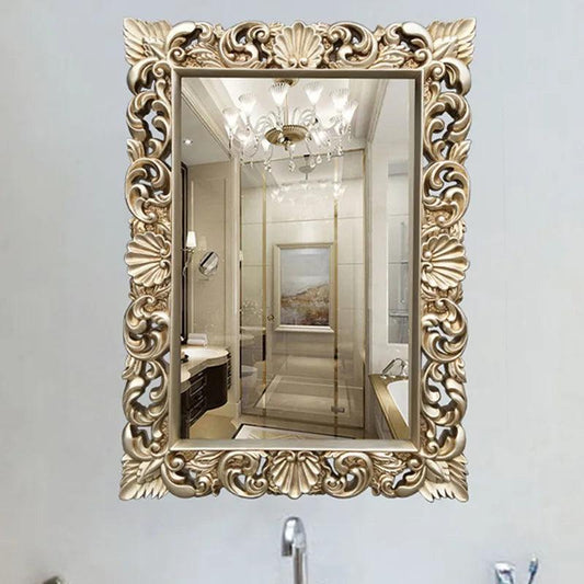 Decorative Mirror Wall Hanging Squares Glass Large Cosmetic Bathroom Decorative Mirror Makeup Miroir Mural Home Decoration - Pacisia