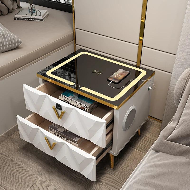 Auxiliary Bed Side Table Smart Charging Multifunctional Storage Table Comfortable Simple Cassettiera Camera Da Letto Furniture - Pacisia