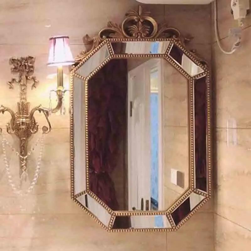 Nordic Bedroom Wall Mirrors Make Up Elegant Plastic Hanging Decorative Mirror Shower Toilet Espelho Adesivo De Parede Decoration - Pacisia