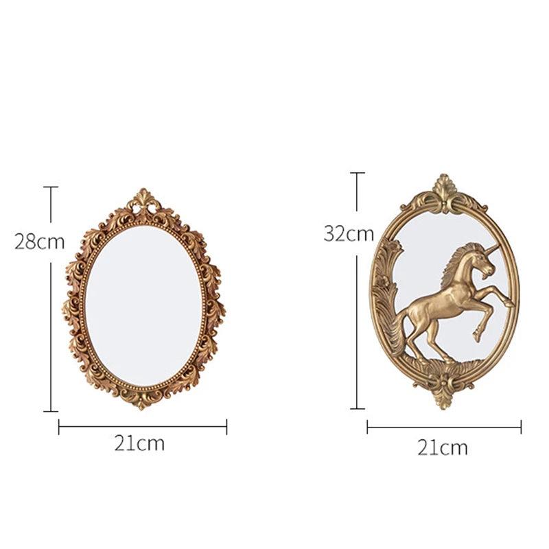 Luxury Decorative Mirrors Antique Circle Glass Nordic Circle Decorative Mirrors Wall Pegatina Espejo Decoration Aesthetic - Pacisia