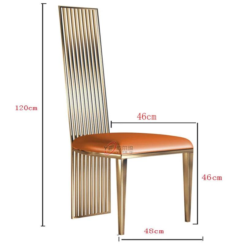 Luxury Chairs Modern Gold Legs Salon Designer Dressing Nail Lounge Dining Chairs Living Room Cadeiras De Jantar Home Furniture - Pacisia