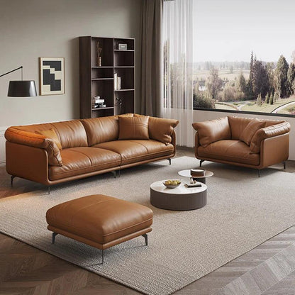 Leather Living Room Sofas Luxury European Modern Sectional Sofa Modular Design Sofa Sala De Estar De Luxo Home Furniture - Pacisia