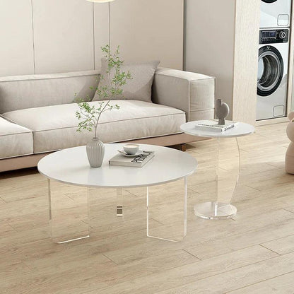 Nordic Round Coffee Tables Glass Luxury Modern Living Room Coffee Tables Unique Design Mesa Auxiliar Salon Home Furniture - Pacisia