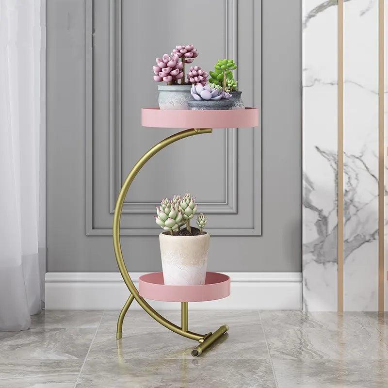 Nordic Flower Pot Rack Living Room Decorative Plant Stand Balcony Floor to Ceiling Wrought Iron Flowerpot Stand For Home Decor - Pacisia