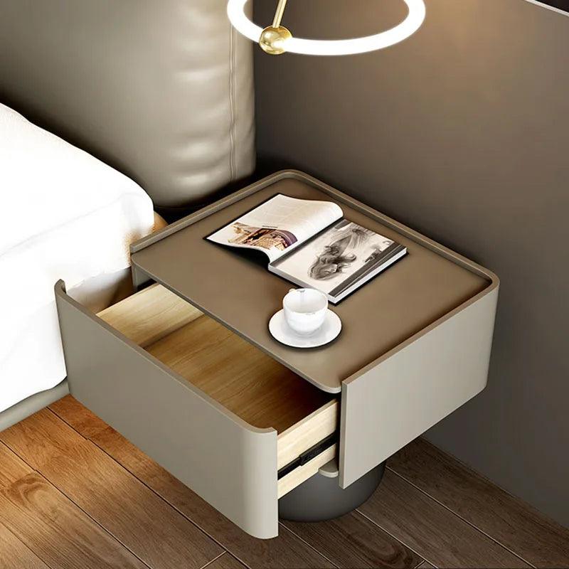 Simple Rustic Nightstands Black Organizers Minimalist Luxury Modern Bedside Table Mobile Aesthetic Table De Chevet Furnitures - Pacisia
