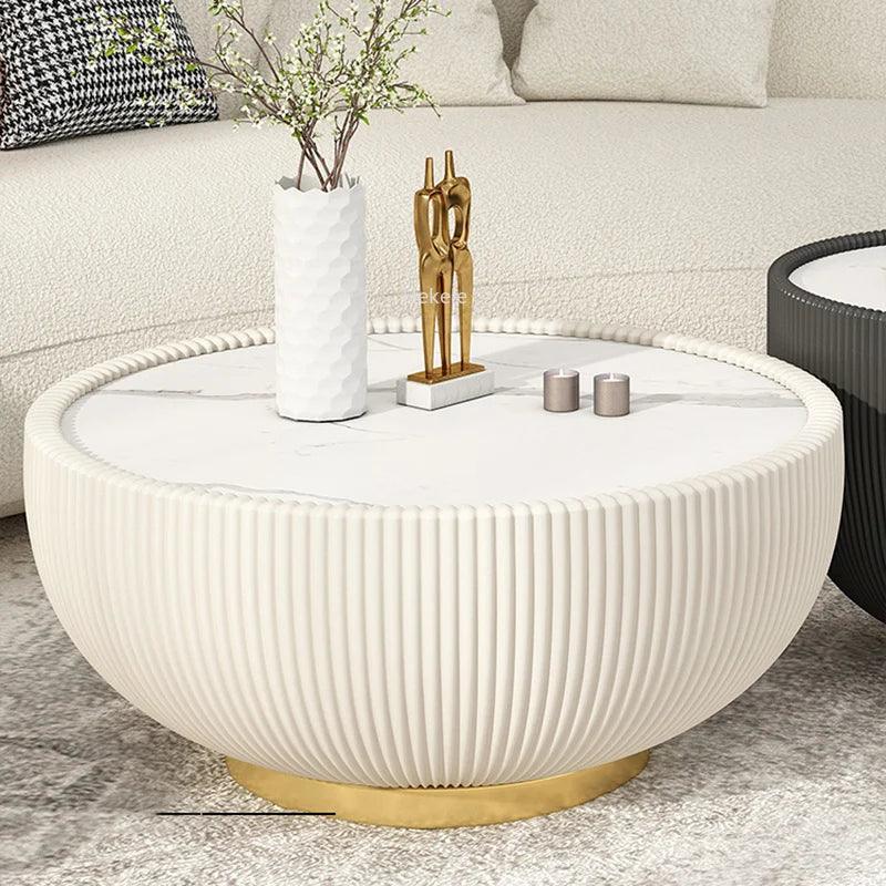 Flower Coffe Small Table Round Nordic Coffee Dressing Living Room Modern Table Luxury Mesa De Centro De Sala Home FurnitureLJYXP - Pacisia