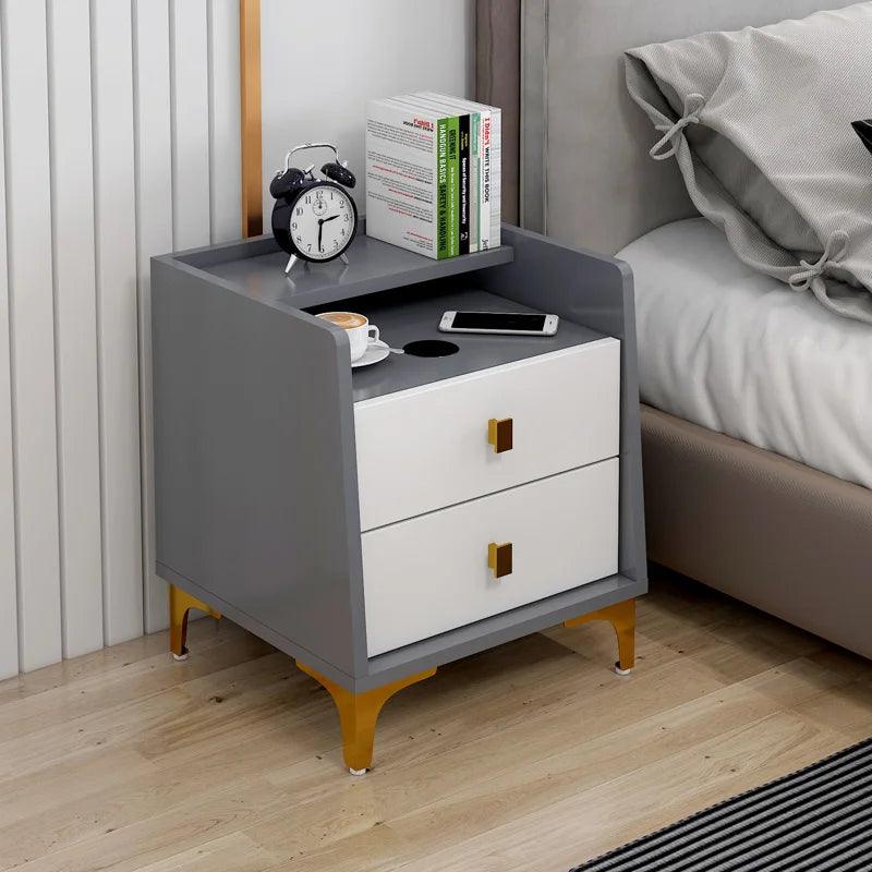 Organizers Storage Nightstands bedroom Nordic Rustic Modern small Bedside Table Simple Cheap center table de chevet furniture - Pacisia