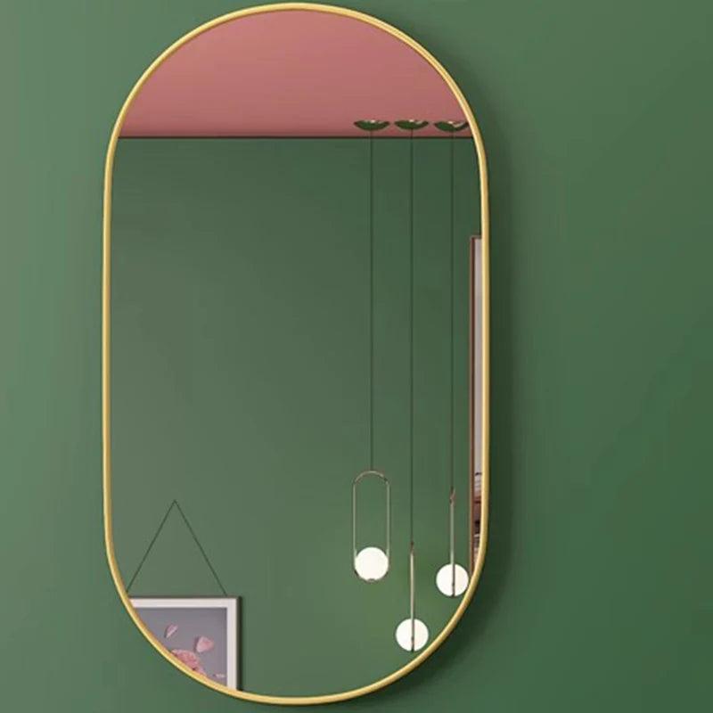 Wall Mount Mirror Aesthetic Frame Shower Makeup Mirrors Bedrooms Design Espejos Adhesivos Para Pared Decor Home Interior - Pacisia