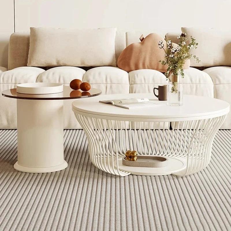 Luxury Round Coffee Tables Modern Living Room Home Unique Coffee Tables Nordic Minimalist Kaffee Tische Garden Furniture Sets - Pacisia