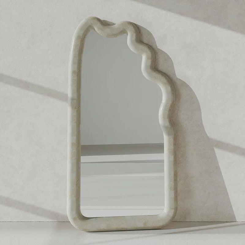 Full Length Wall Mirror Bedroom Appearance Wavechild Wave Wall Mirror Stand Home Styling Espejo Paredcute Room Decor HY50WM - Pacisia