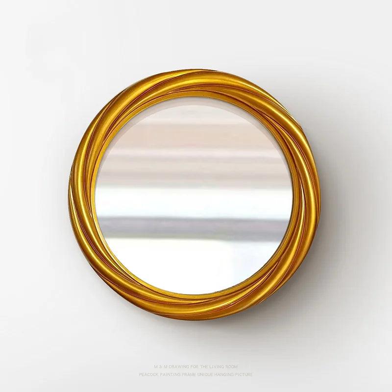 Gold Mirror Bathroom Light Led Big Makeup Shower Round Toilet Vanity Wall Mount Mirrors Circle Espejo Pared Bathroom Vanity Unit - Pacisia
