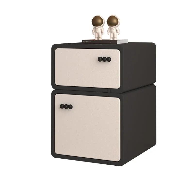 Cute Minimalist Nightstand Bedside Bedroom Cheap Hidden Storage Drawer Night Table Trendy Black Mesitas De Noche Furniture - Pacisia