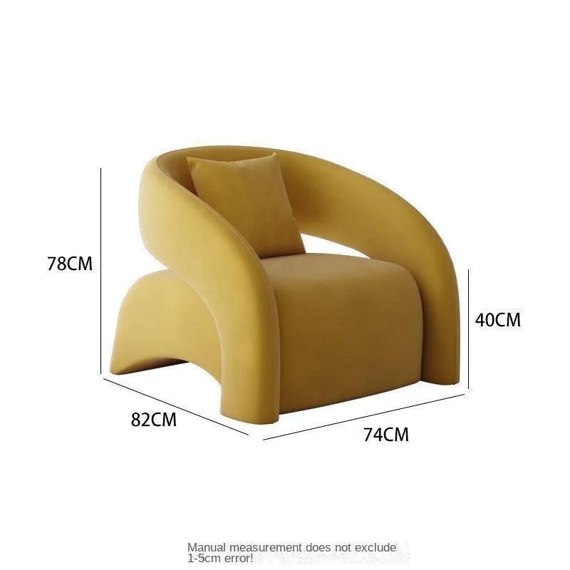 Casual Fabric Single Sofa Nordic Simple Living Room Furniture With Armrest And Backrest Lounge Chair Modern Leisure Sofa Chair - Pacisia