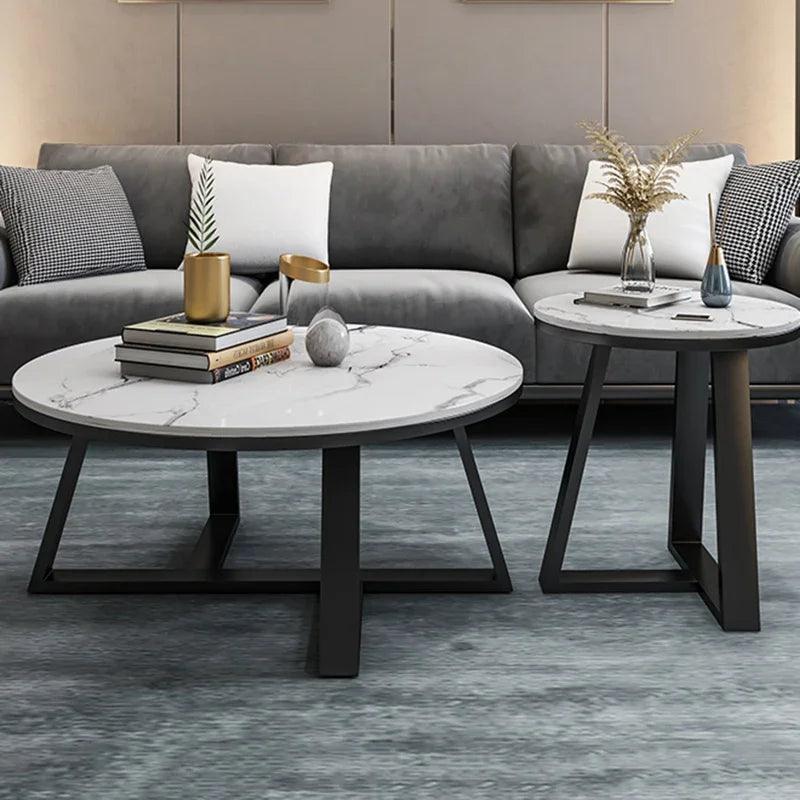 Light Luxury Nordic Coffee Tables Round Small Apartment Bar Club Side Table Simple Aesthetic Unique Muebles Office Furniture - Pacisia